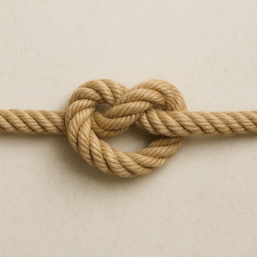 A rope tied into a knot-1